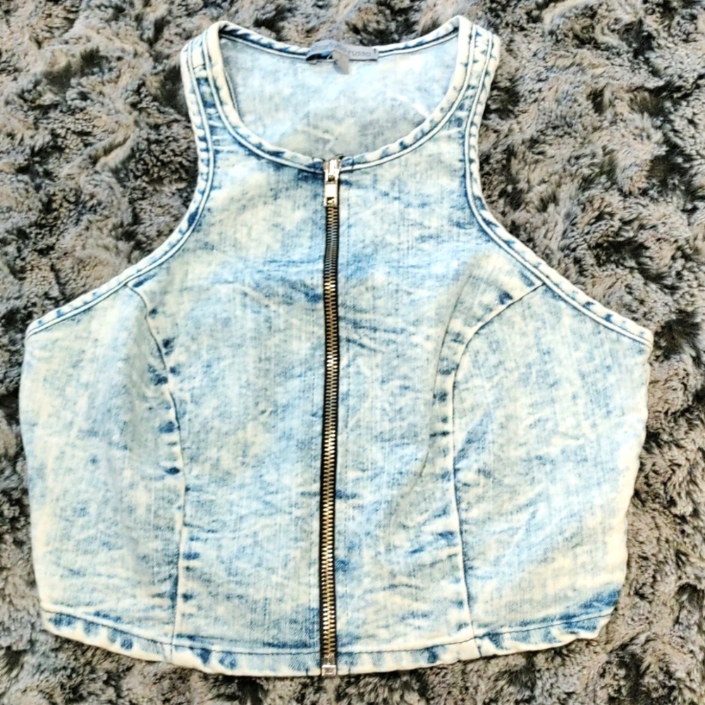 ✰ CR | Denim Zip-Up Tank.